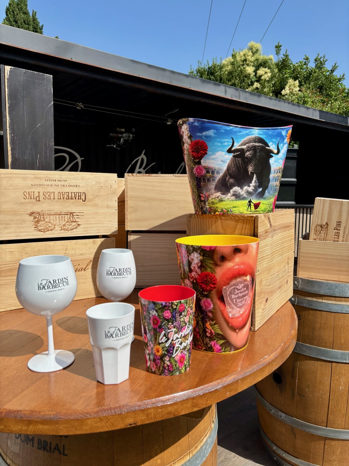 Gobelets, verres et seaux personnalisés Jardin Barbecue